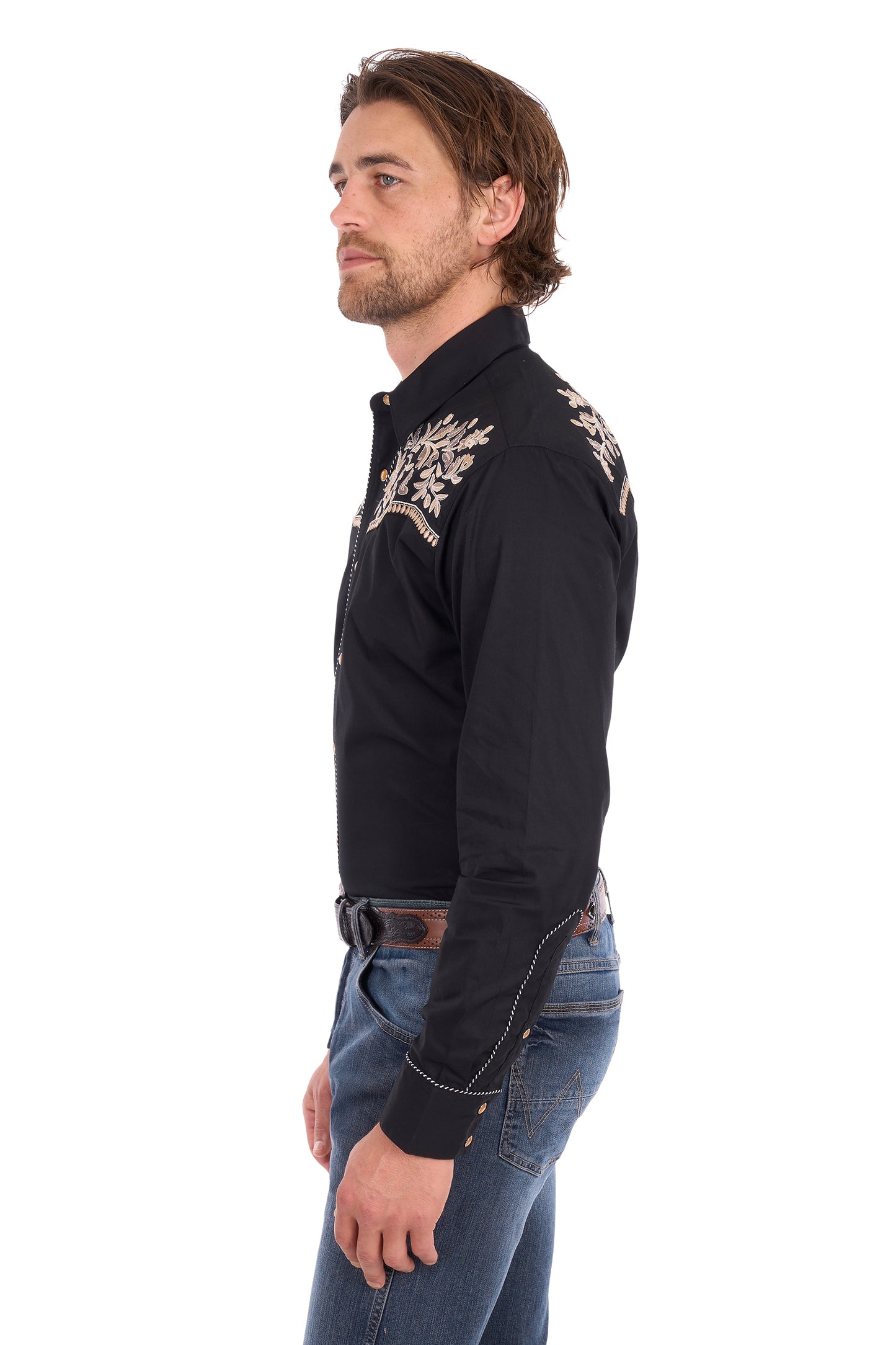 Wrangler Men’s Anthony Embroidered Long Sleeve Shirt