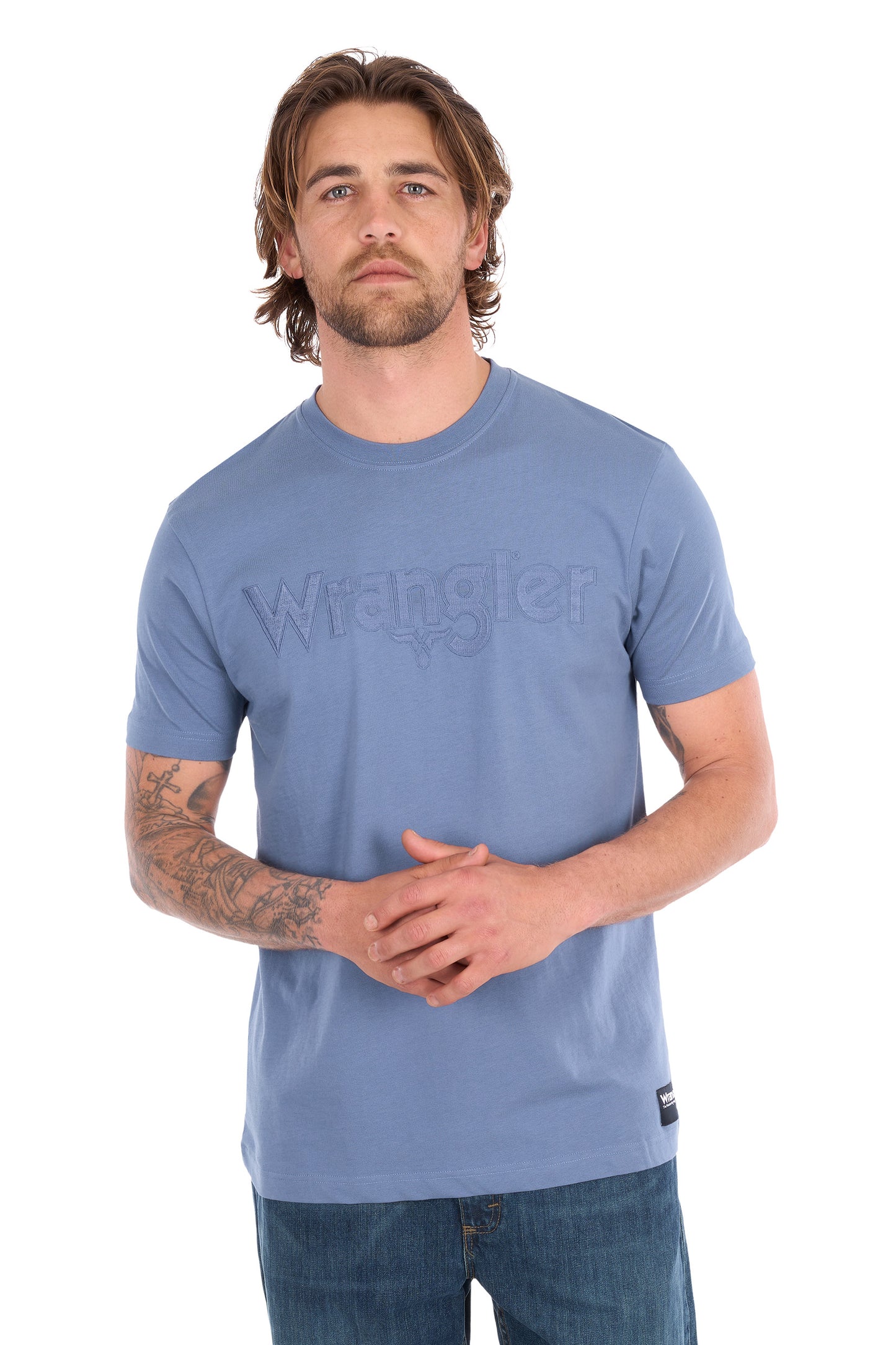 Wrangler Men’s Chase Short Sleeve Tee - Storm Blue