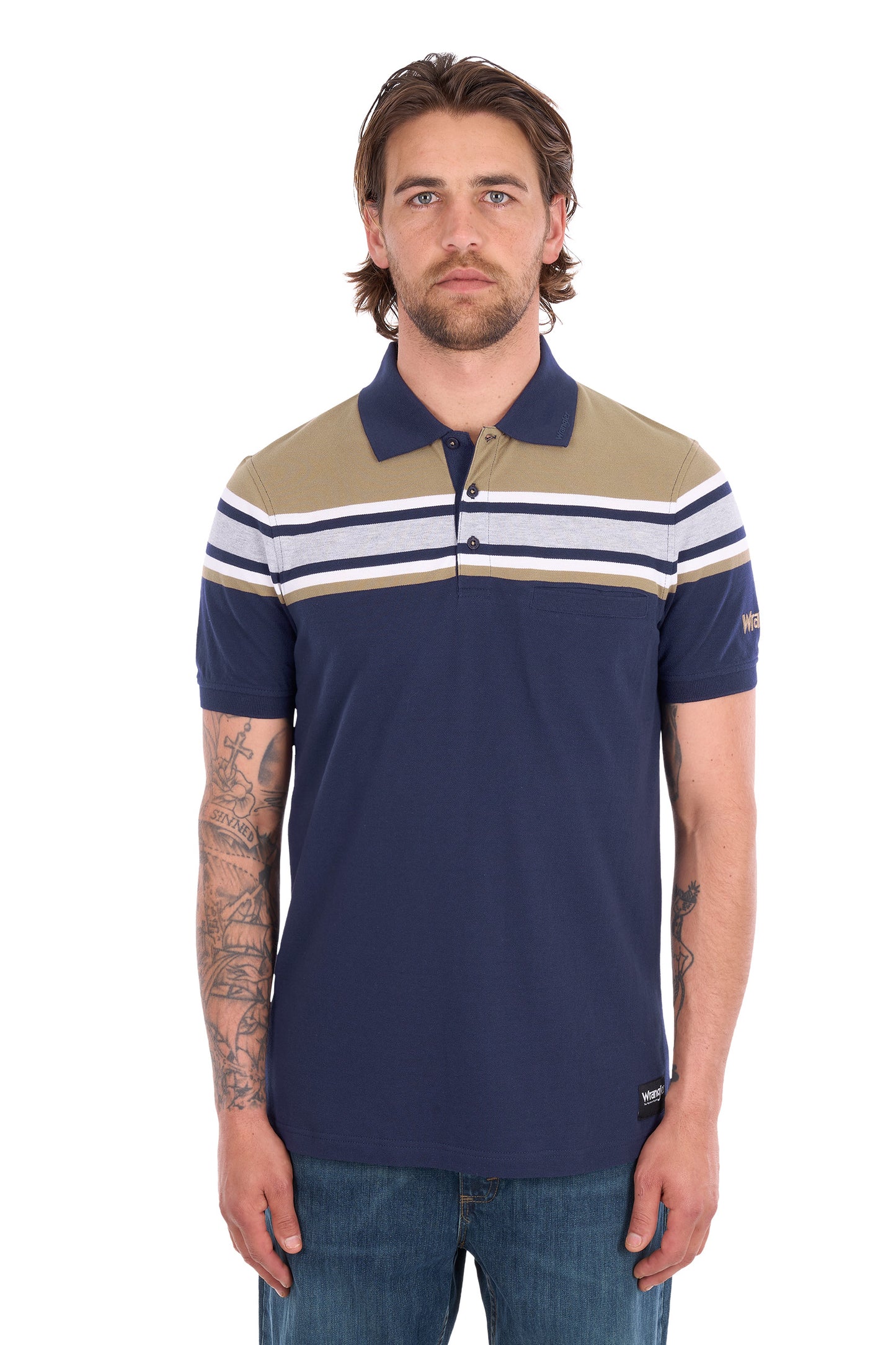 Wrangler Men’s Tyrone 1-Pocket Short Sleeve Polo
