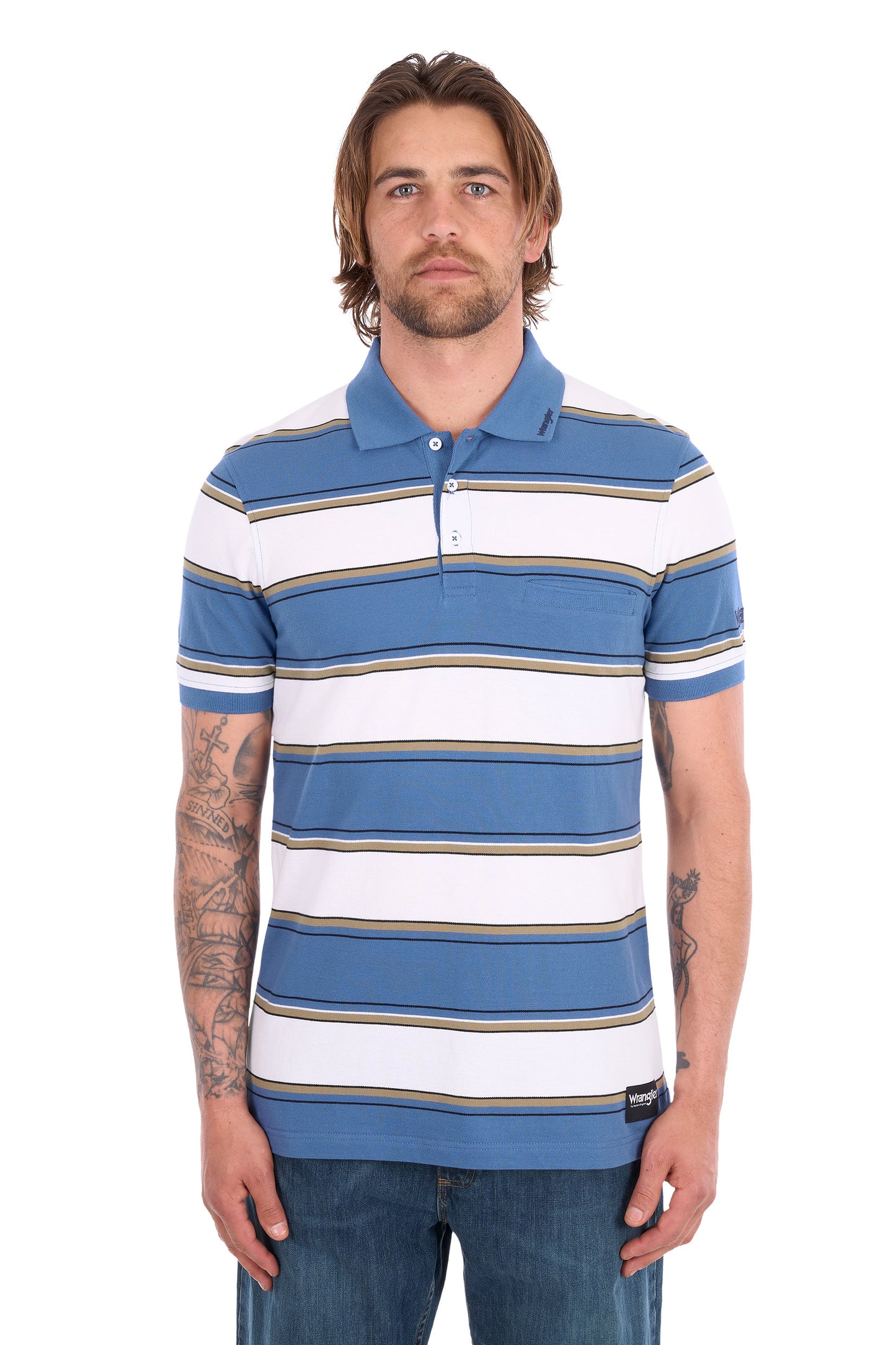 Wrangler Men’s Mick 1-Pocket Short Sleeve Polo