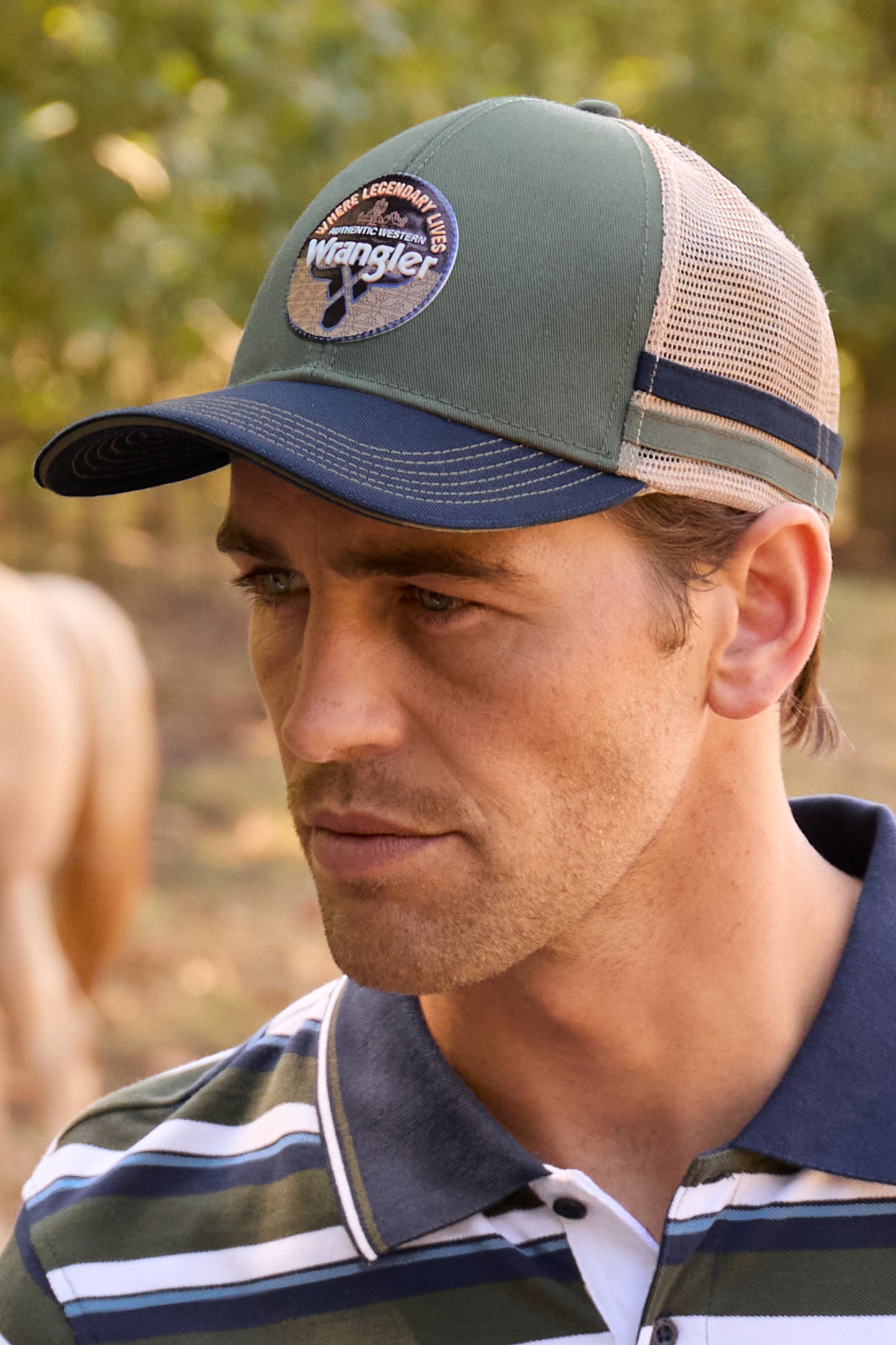 Wrangler Neil 6 Panel Trucker Cap