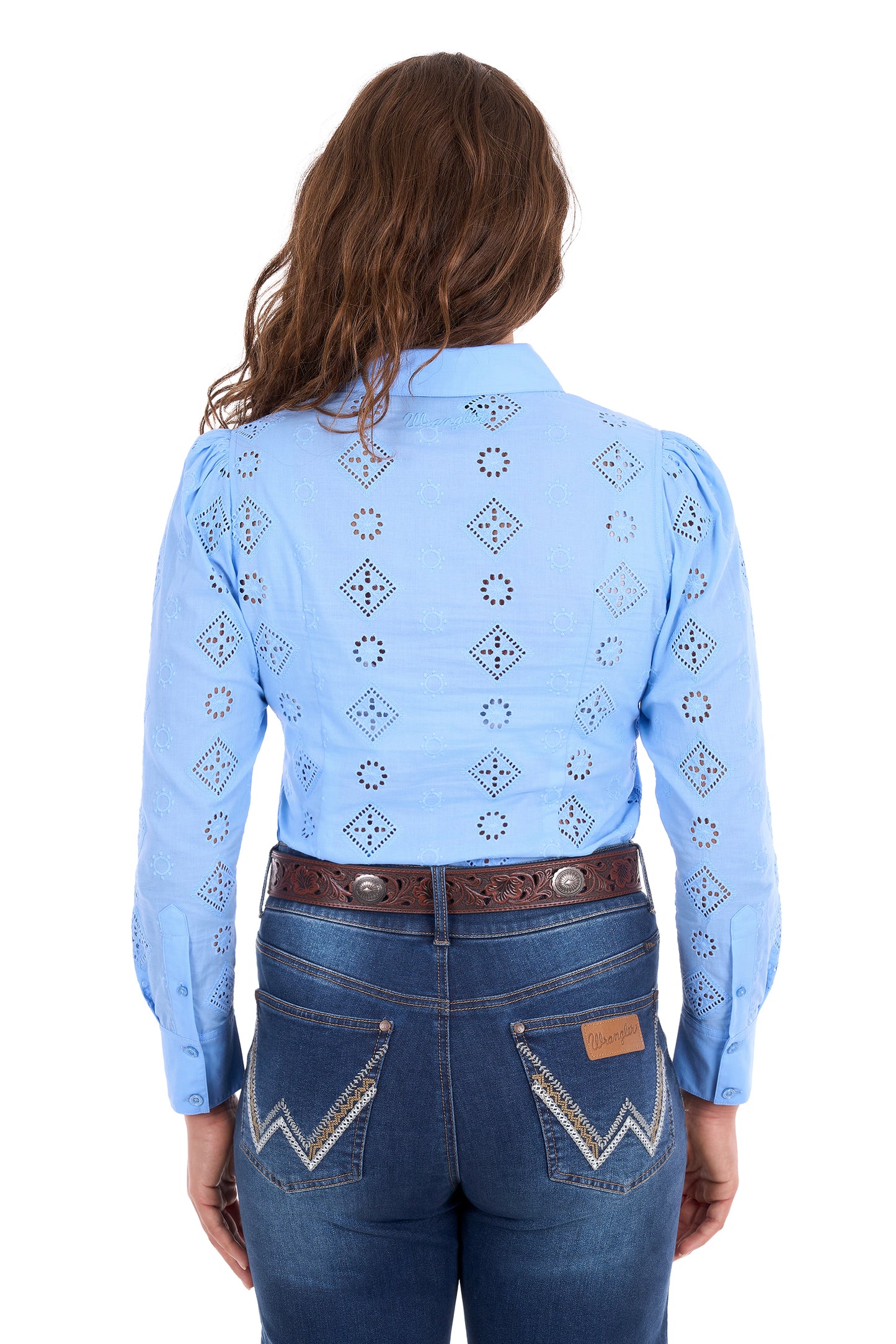 Wrangler Women’s Fleur Long Sleeve Shirt - Cornflower