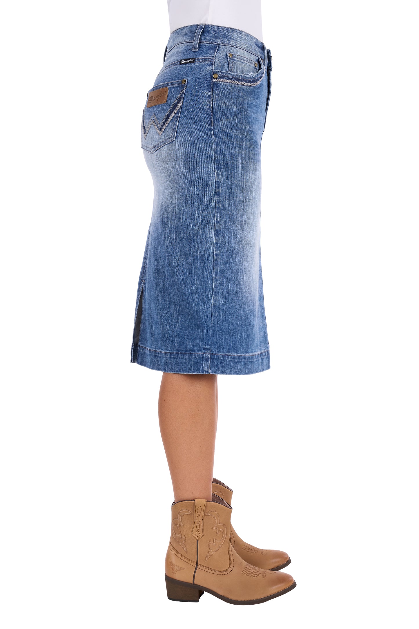 Wrangler Women’s Emmie Denim Midi Skirt