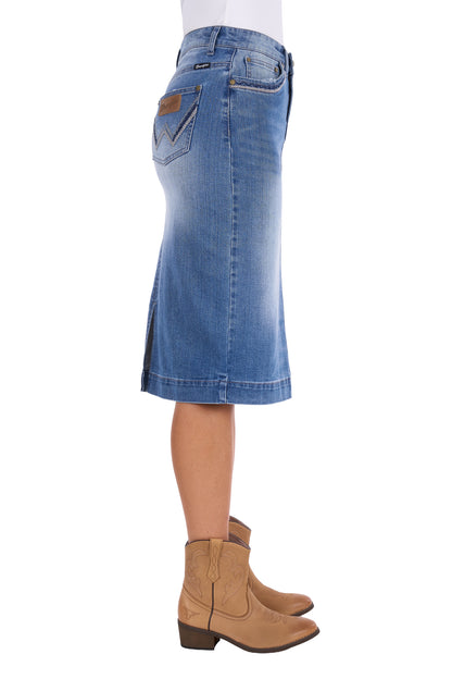 Wrangler Women’s Emmie Denim Midi Skirt