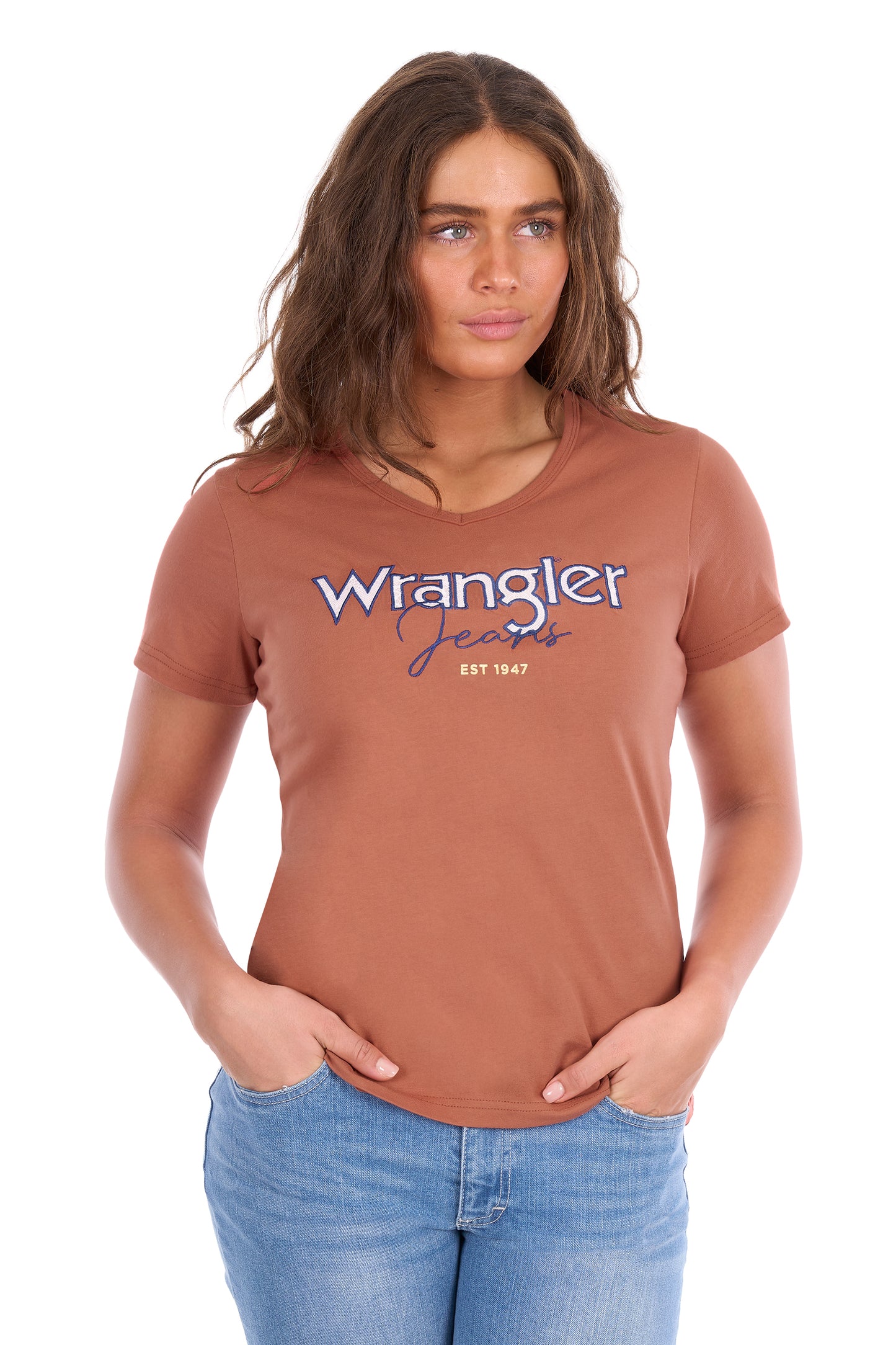 Wrangler Women’s Maya V-Neck Short Sleeve Tee