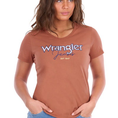 Wrangler Women’s Maya V-Neck Short Sleeve Tee