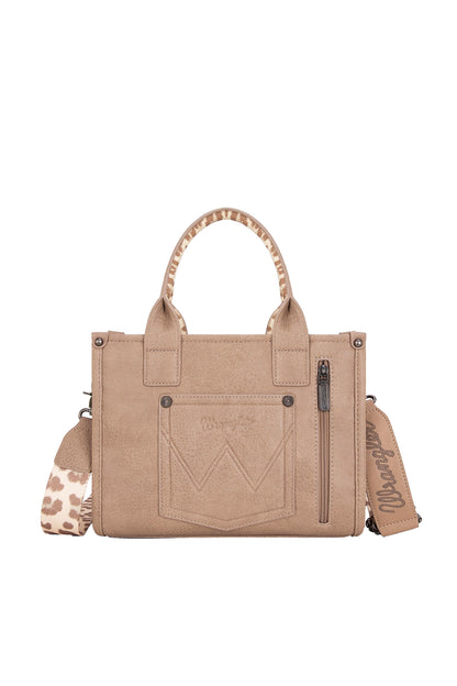 Wrangler Leopard Print Crossbody Bag - Taupe