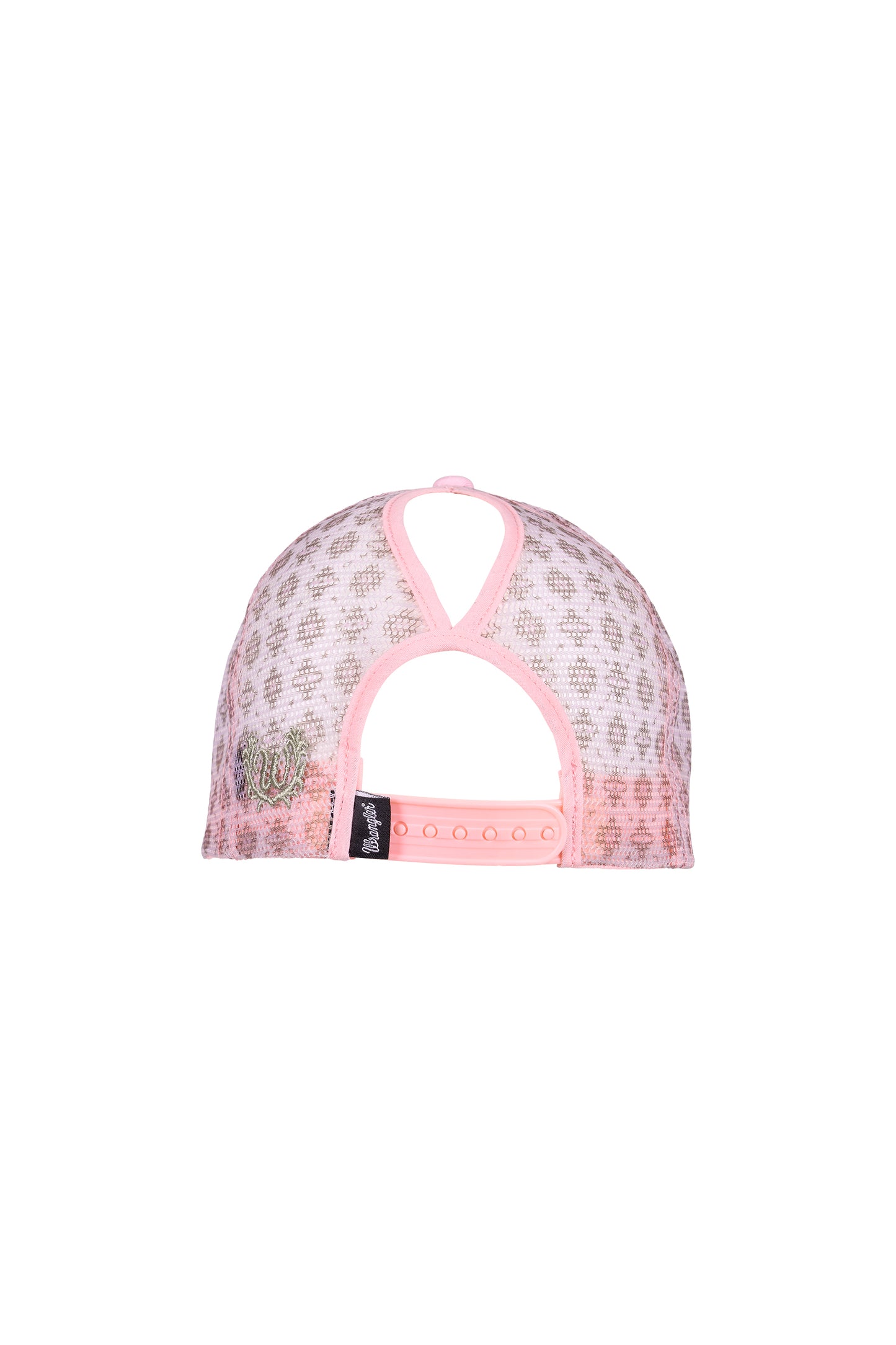 Wrangler Lucy High Profile Ponytail Trucker Cap - Pastel Pink