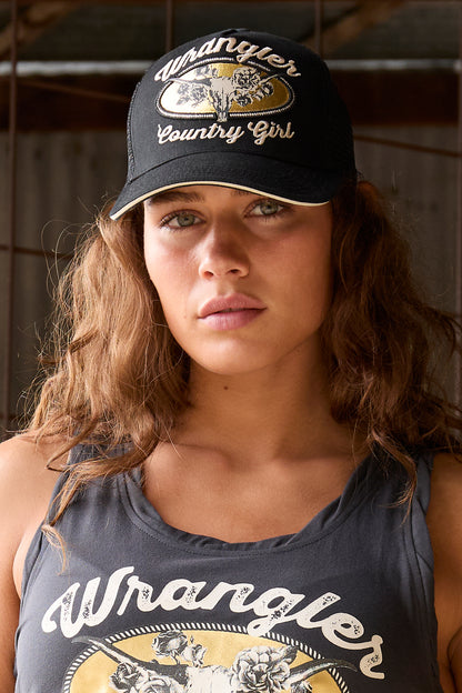 Wrangler Jasmine 6 Panel Trucker Cap