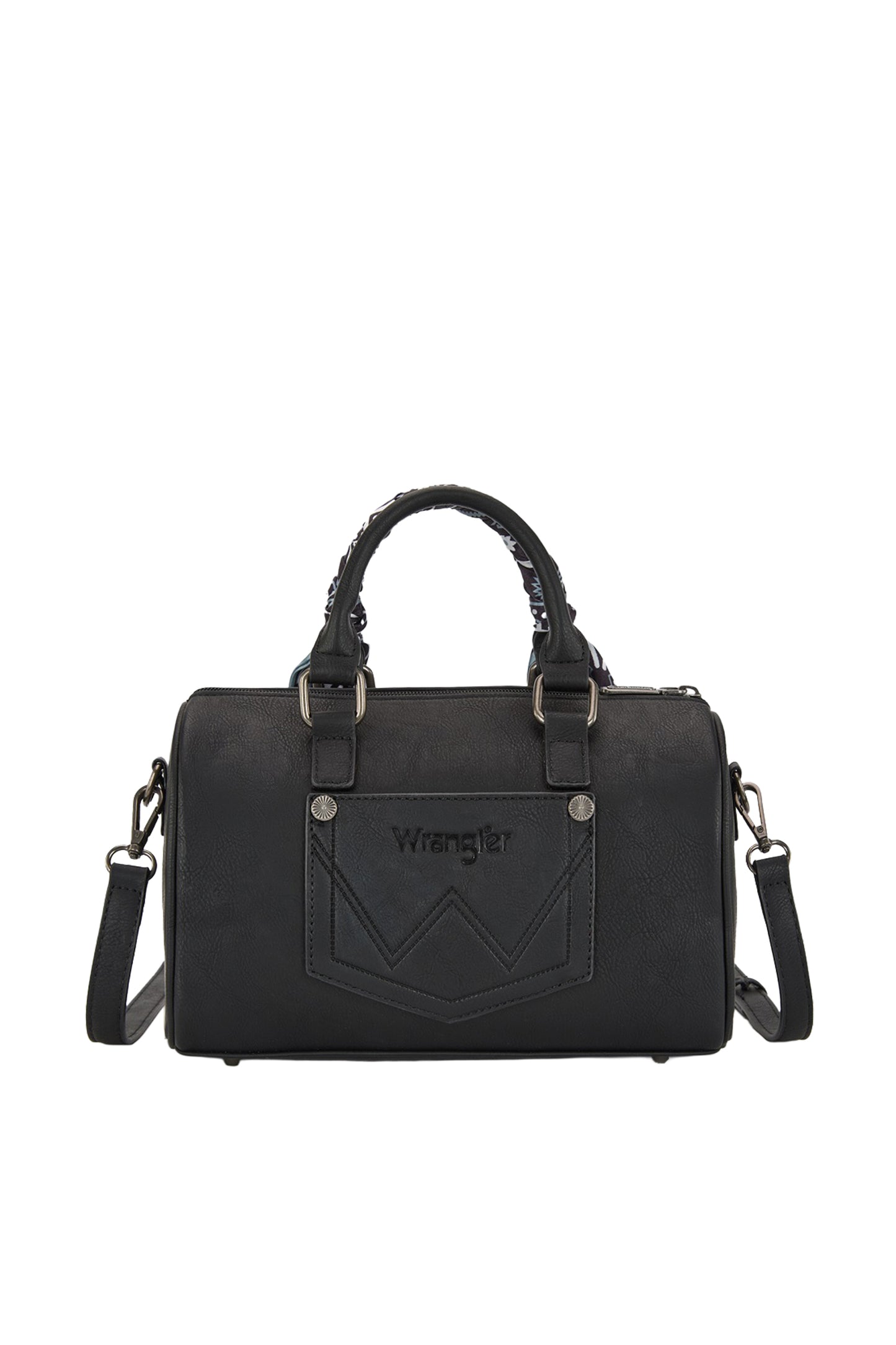Wrangler Paisley Barrel Bag - Black