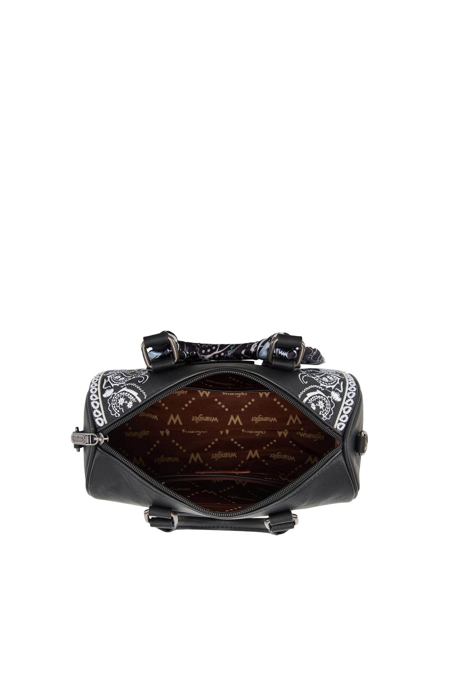 Wrangler Paisley Barrel Bag - Black