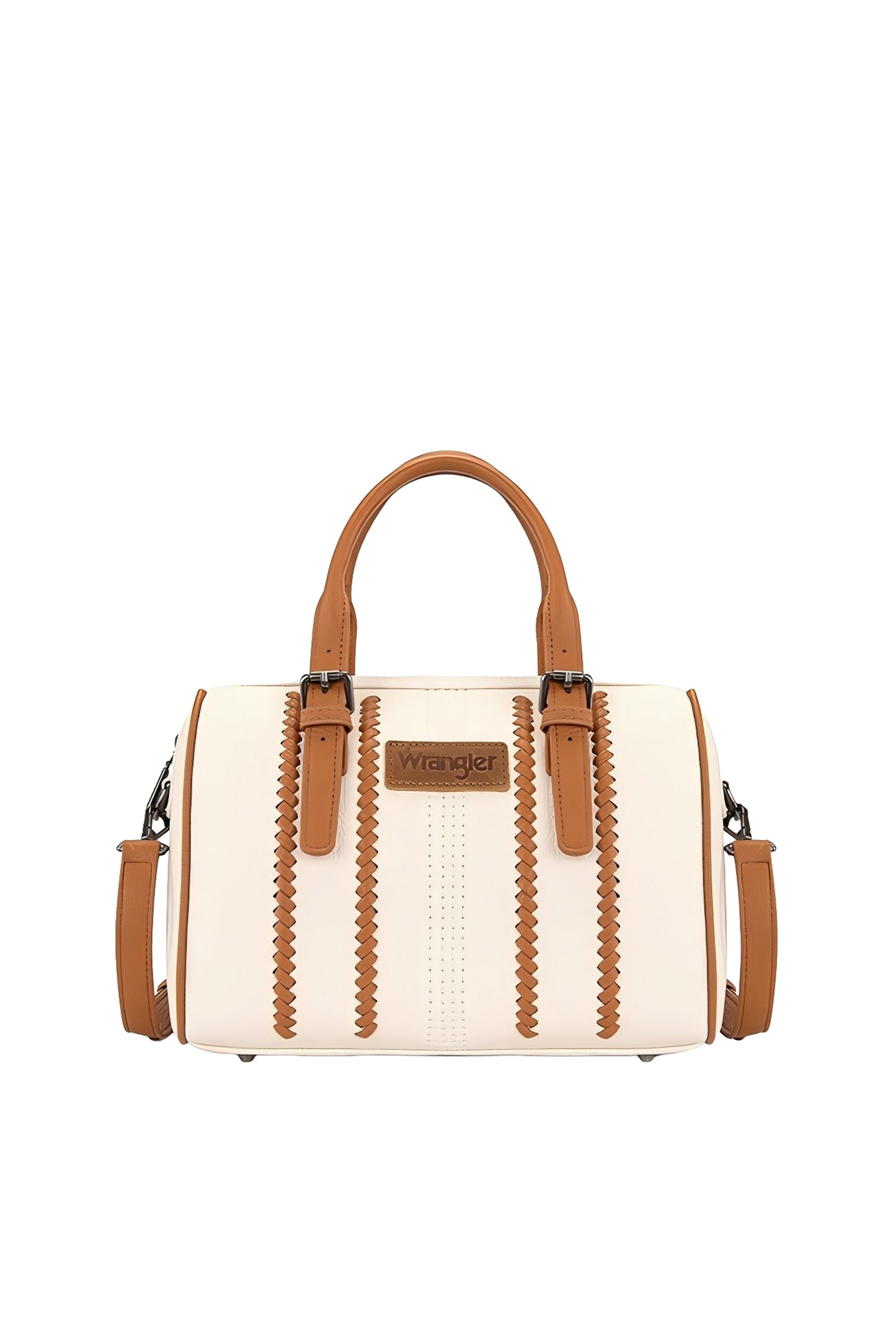 Wrangler Boston Stitch Barrel Bag - Natural/Tan