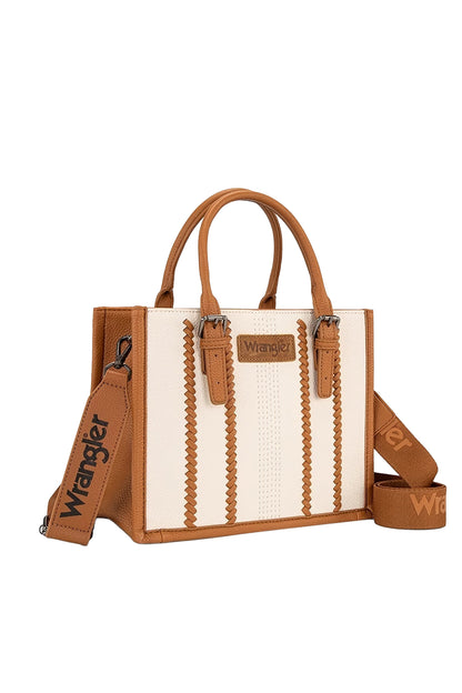 Wrangler Boston Stitch Crossbody Bag - Natural/Tan