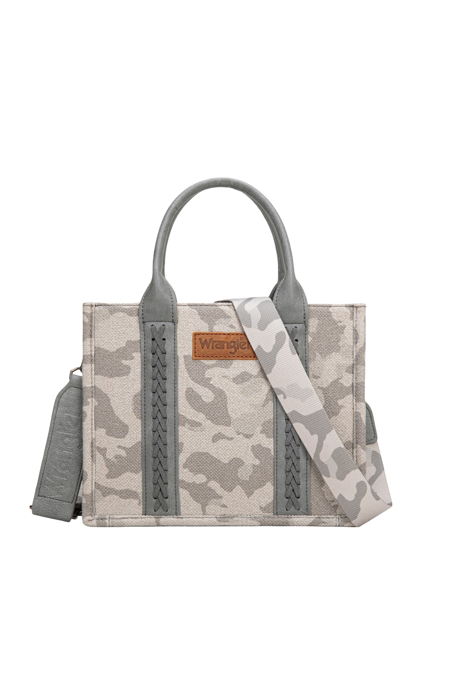 Wrangler Camo Print Crossbody Bag - Grey