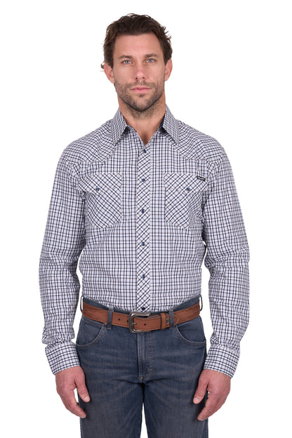 Wrangler Men’s Carl Check Western Long Sleeve Shirt
