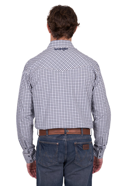 Wrangler Men’s Carl Check Western Long Sleeve Shirt
