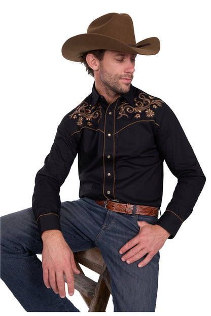 Wrangler Men’s Luke Embroidered Long Sleeve Shirt