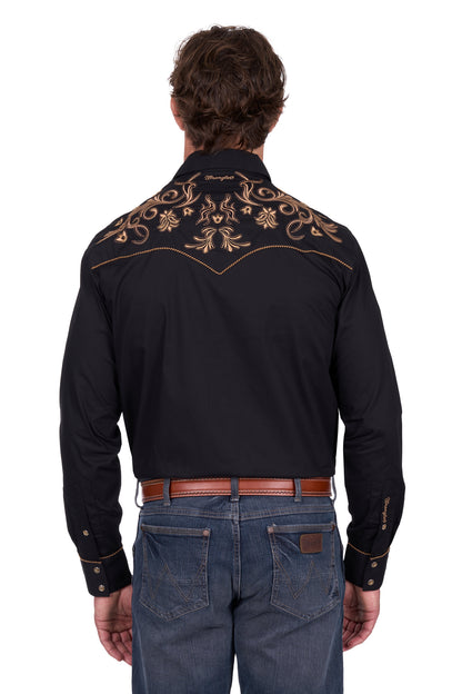 Wrangler Men’s Luke Embroidered Long Sleeve Shirt