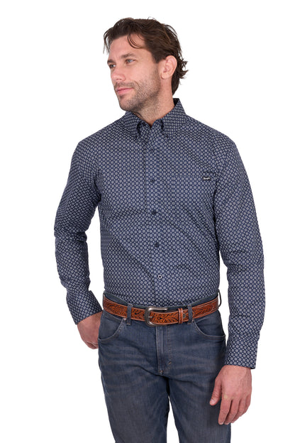 Wrangler Men’s Jacob Print Button Down Long Sleeve Shirt