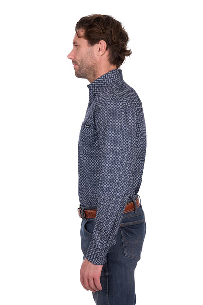 Wrangler Men’s Jacob Print Button Down Long Sleeve Shirt