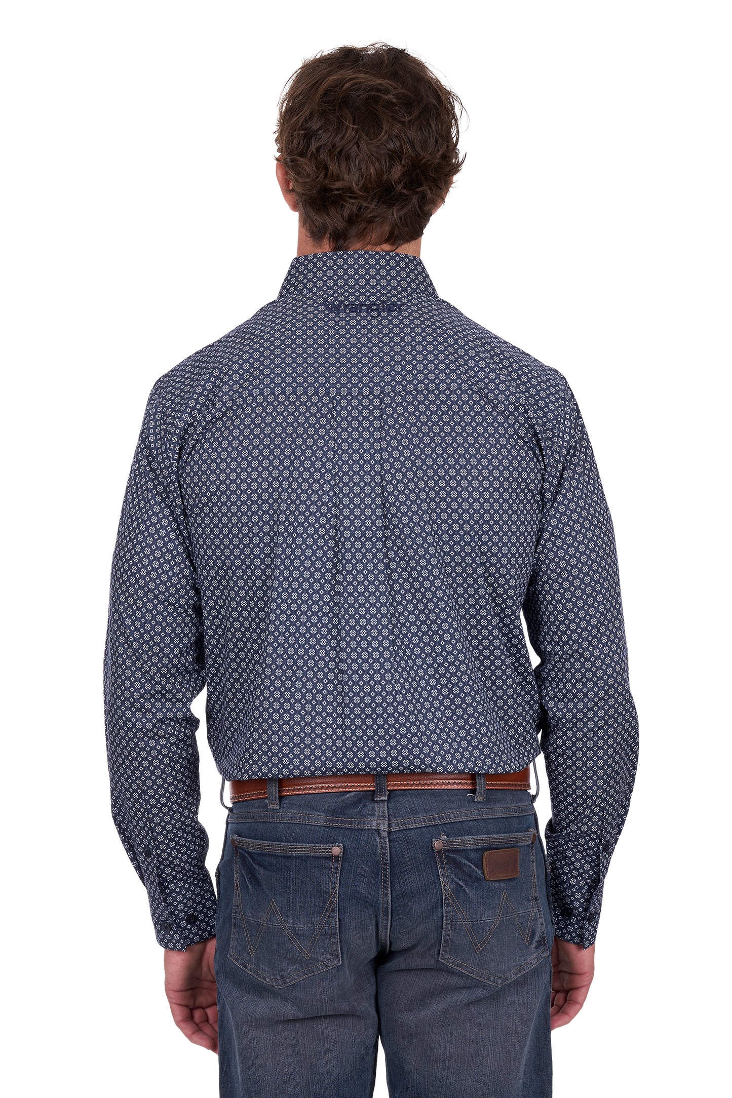 Wrangler Men’s Jacob Print Button Down Long Sleeve Shirt