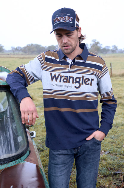 Wrangler Men’s Federick Stripe Rugby