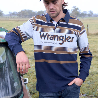Wrangler Men’s Federick Stripe Rugby