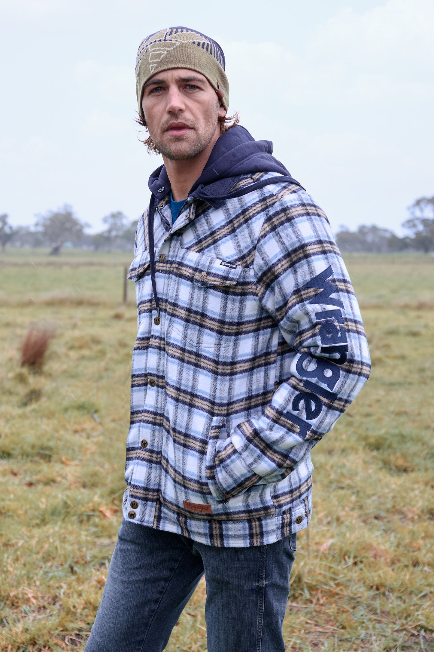 Wrangler Men’s Mitchell Logo Shirt Jacket