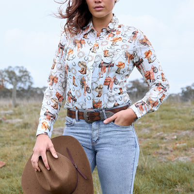 Wrangler Women’s Marilyn Print Long Sleeve Shirt