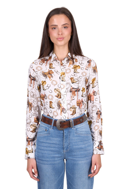 Wrangler Women’s Marilyn Print Long Sleeve Shirt