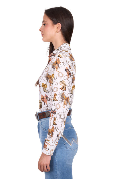 Wrangler Women’s Marilyn Print Long Sleeve Shirt