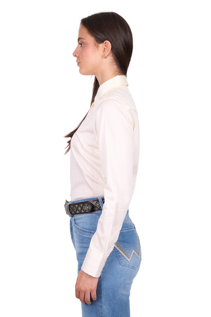 Wrangler Women’s Bridget Western Long Sleeve Shirt - Cream