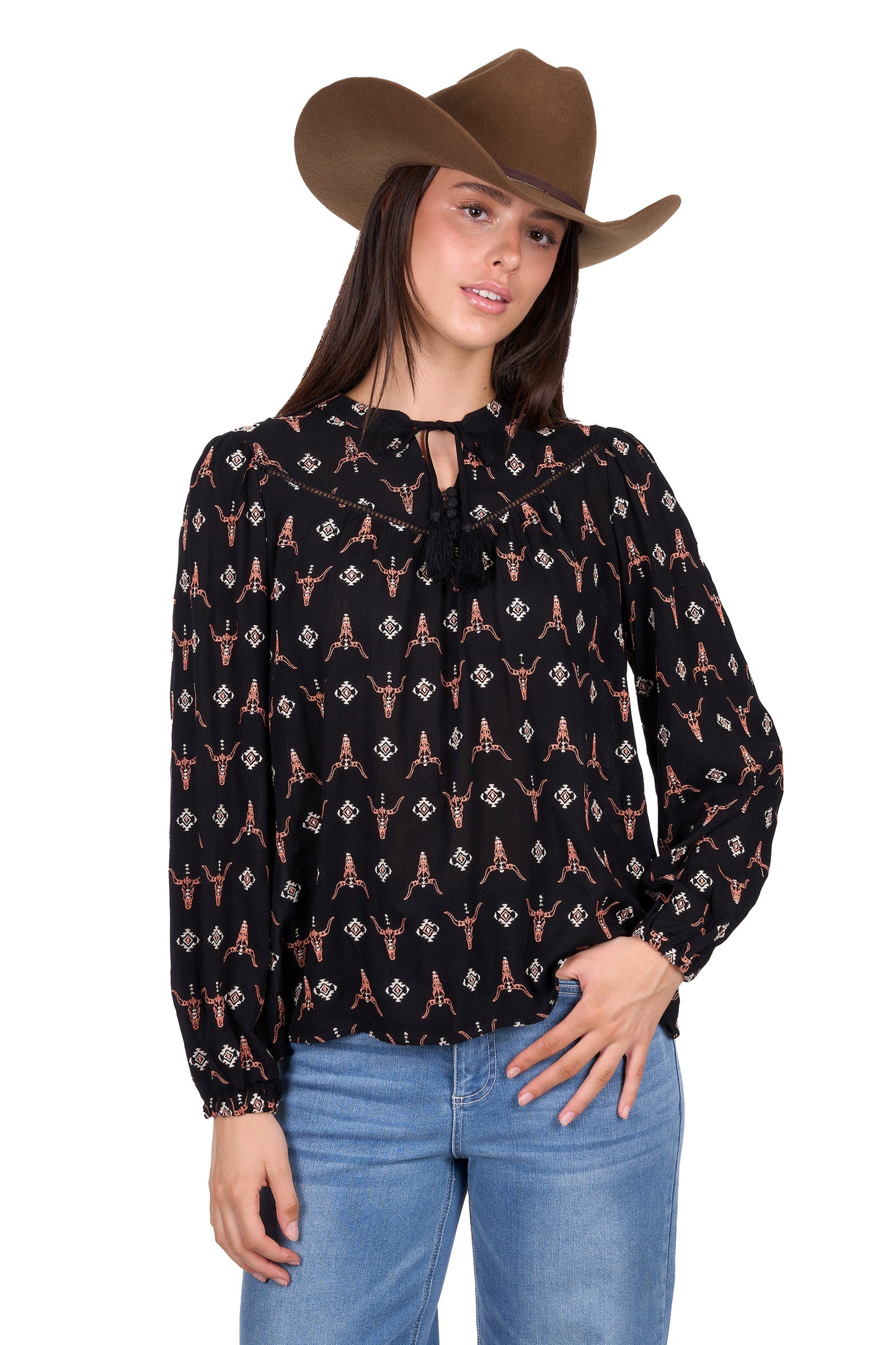 Wrangler Women’s Lucille Long Sleeve Blouse