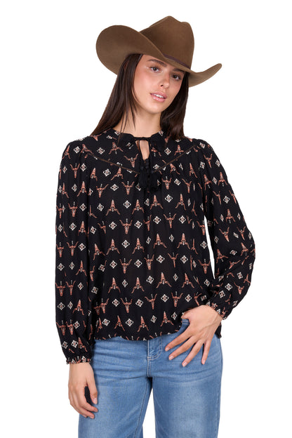 Wrangler Women’s Lucille Long Sleeve Blouse