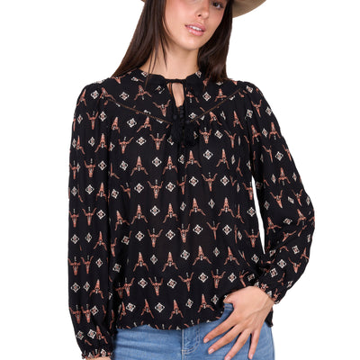 Wrangler Women’s Lucille Long Sleeve Blouse