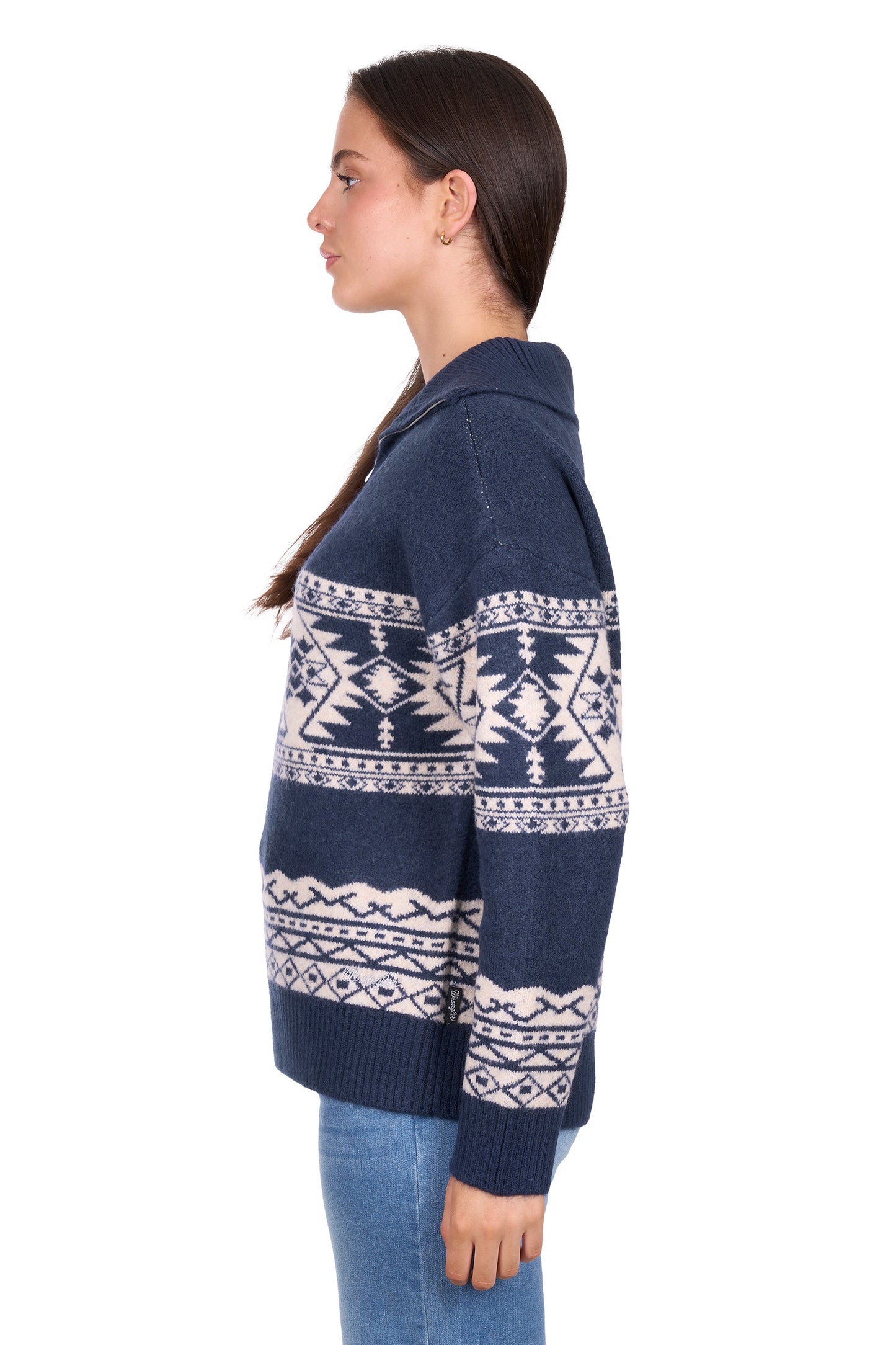 Wrangler Women’s Lacey Knitted 1/4 Zip Pullover
