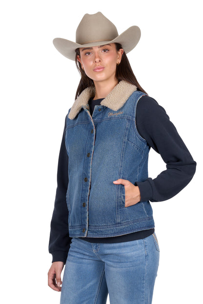 Wrangler Women’s Dixie Reversible Denim Vest