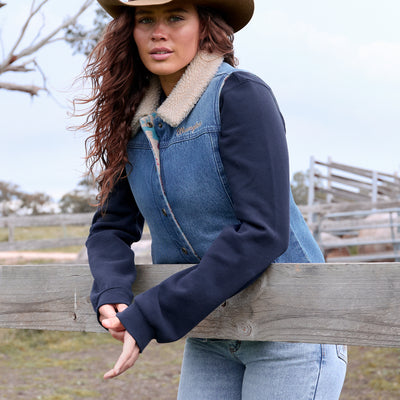 Wrangler Women’s Dixie Reversible Denim Vest