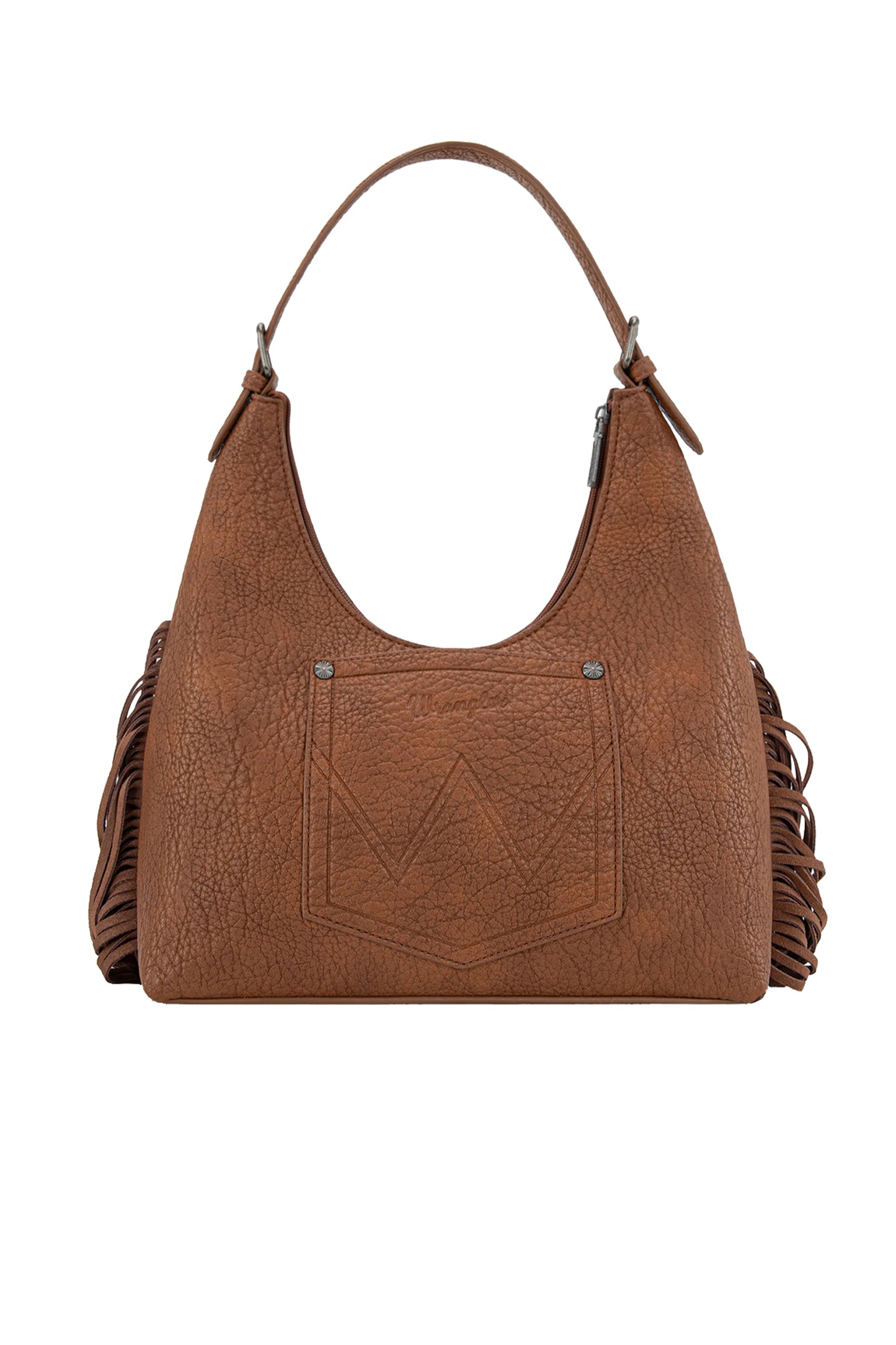 Wrangler Tooled Fringe Shoulder Bag - Tan