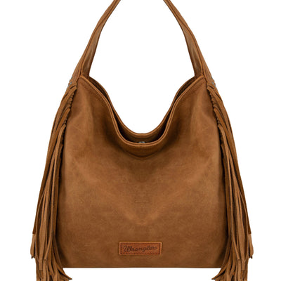 Wrangler Shiloh Fringe Studded Bag - Tan