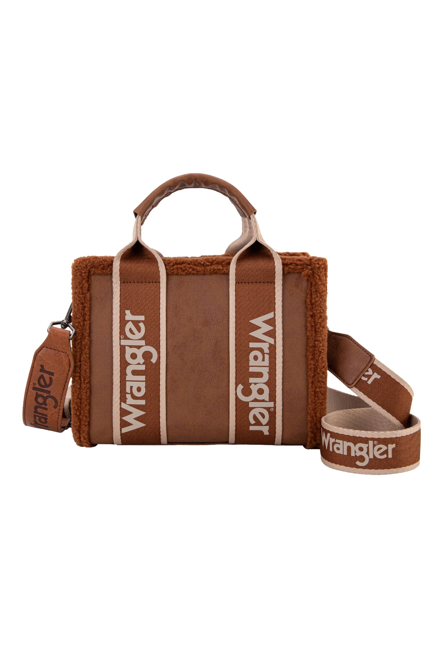 Wrangler Sherpa Logo Small Crossbody Bag - Tan