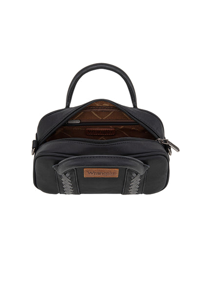 Wrangler Mini Whipstitch Crossbody Bag - Black