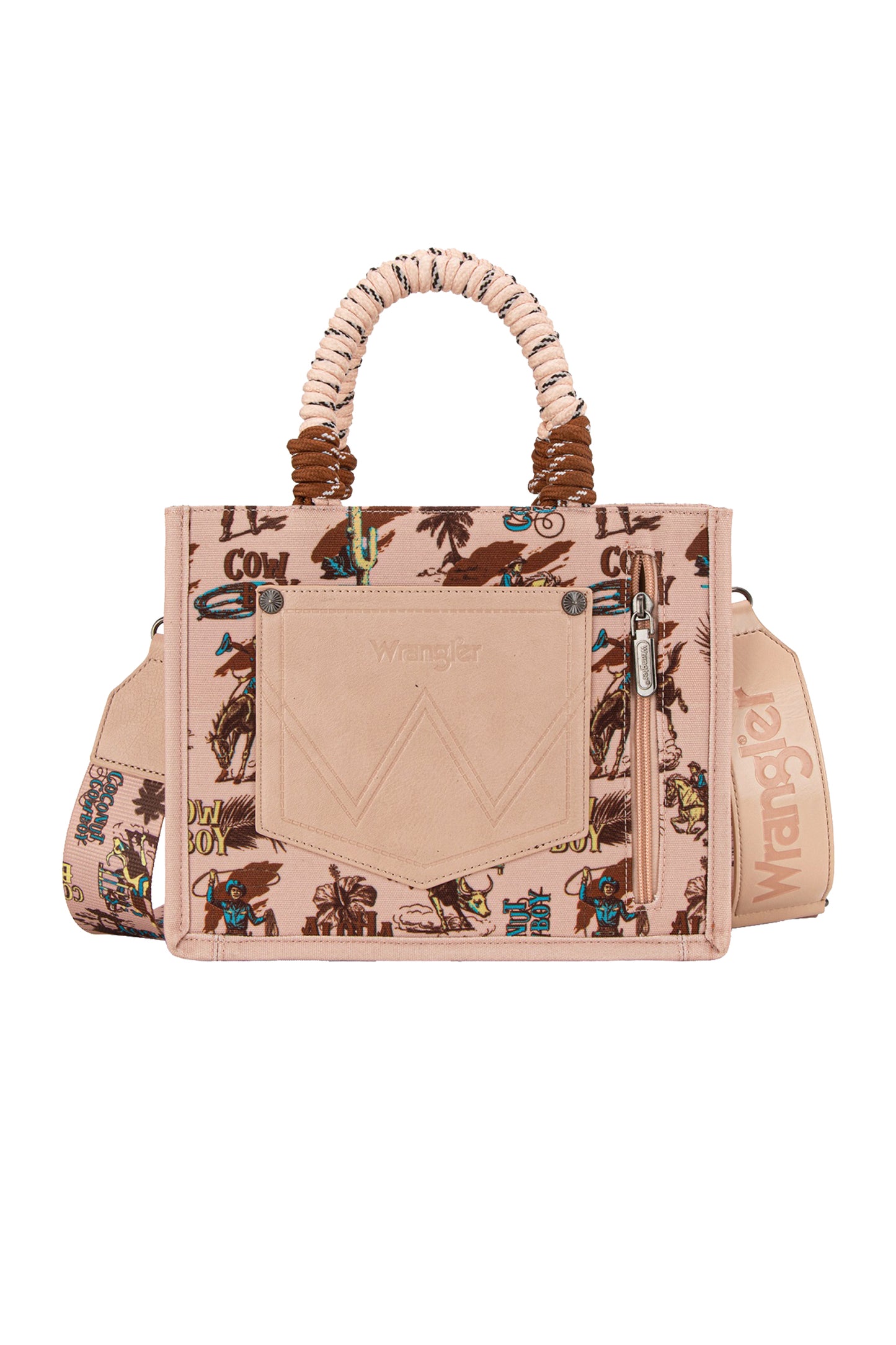 Wrangler Rodeo Print Crossbody Bag - Pink