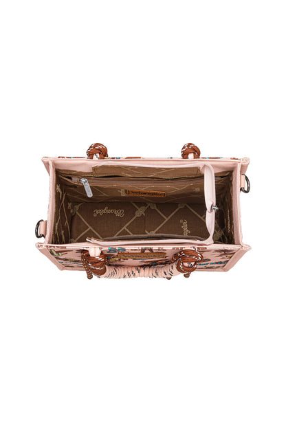 Wrangler Rodeo Print Crossbody Bag - Pink