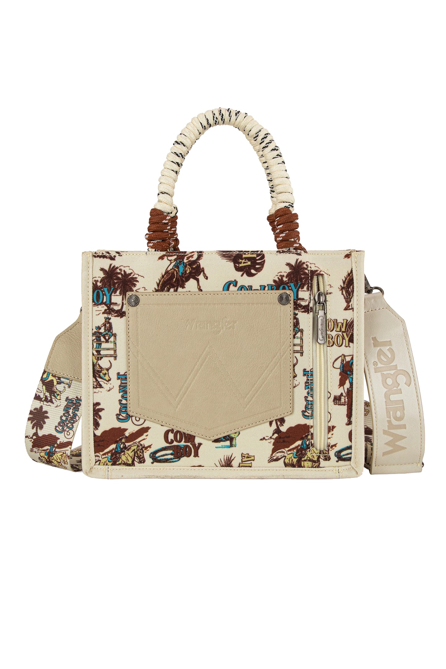 Wrangler Rodeo Print Crossbody Bag - Natural