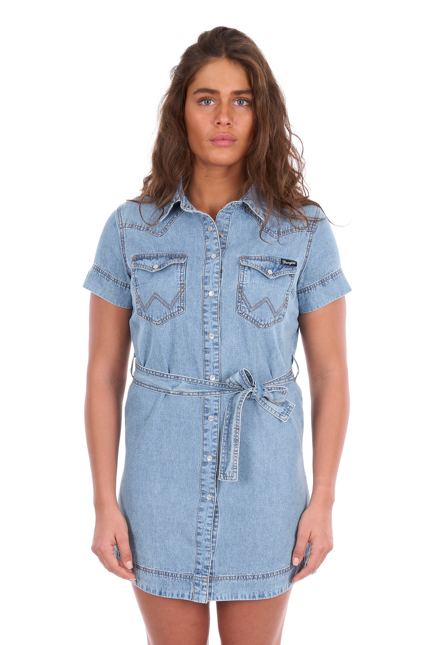 Wrangler Women’s Marla Short Sleeve Denim Dress