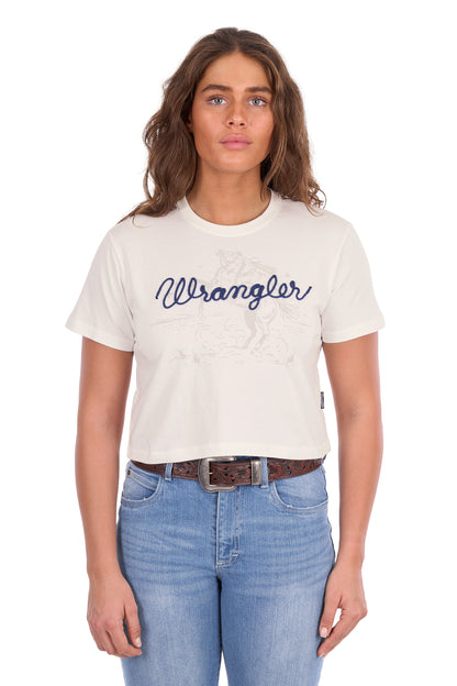 Wrangler Women’s Cindy Crop Short Sleeve Tee