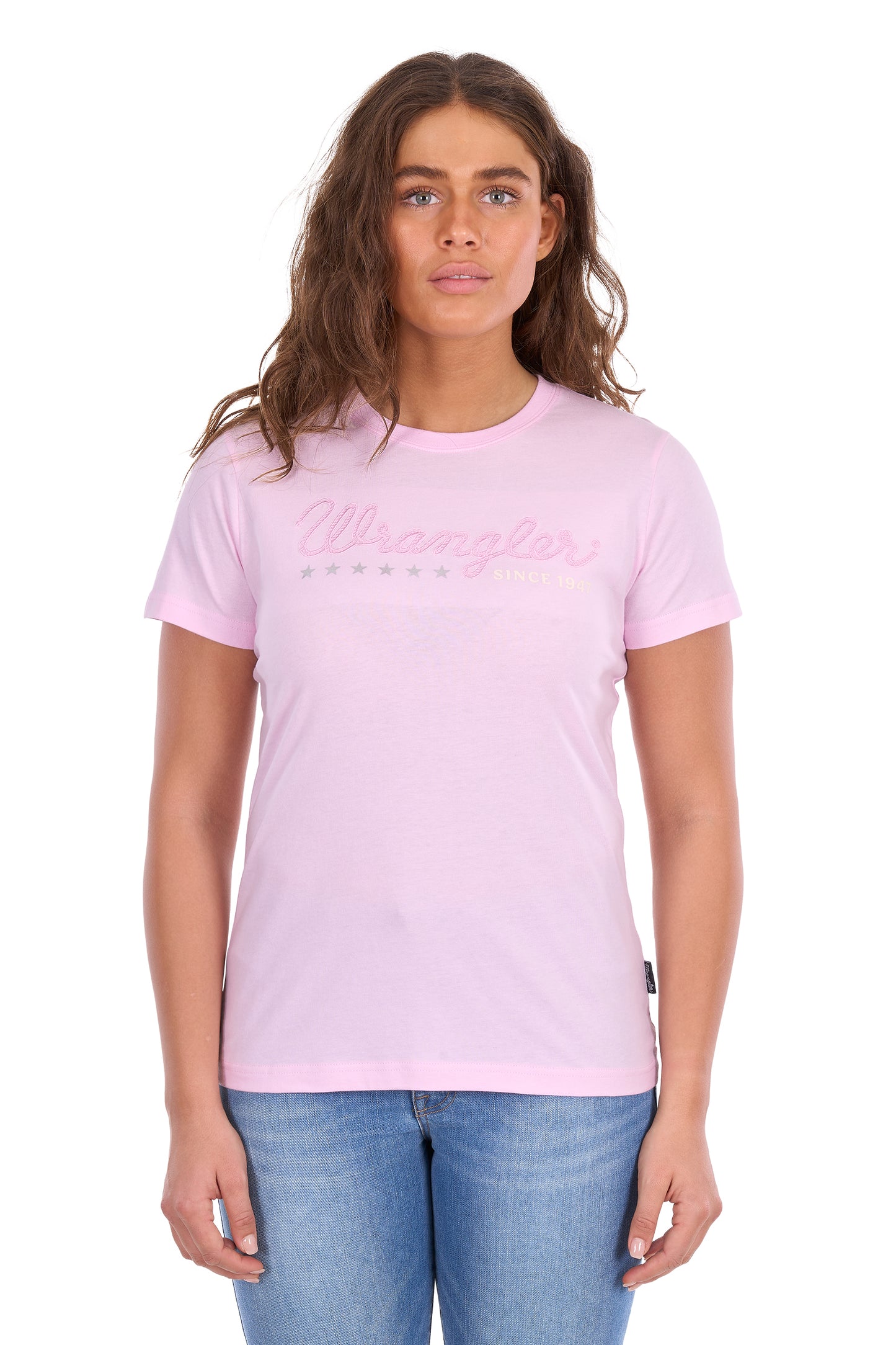 Wrangler Women’s Lucy Short Sleeve Tee - Pastel Pink