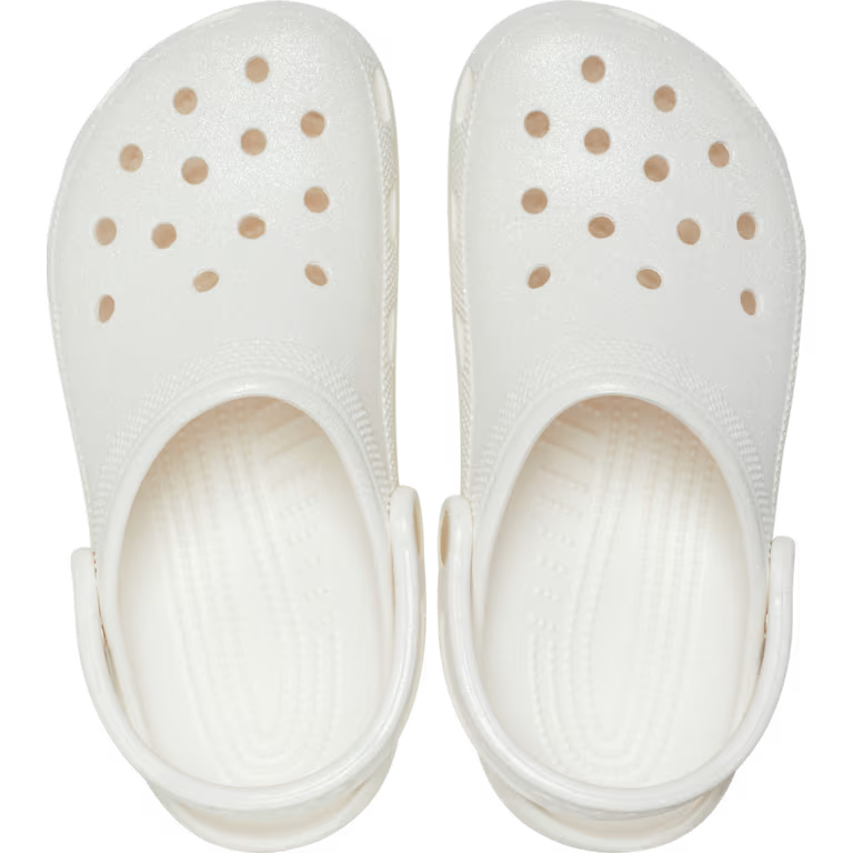 Crocs Unisex Classic Clog - Glitter White