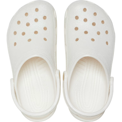 Crocs Unisex Classic Clog - Glitter White